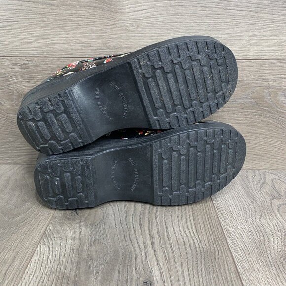 Easy Street Day Of The Dead Women Shoes Size 8W Laurie Clogs Nursing EUC - Picture 5 of 11